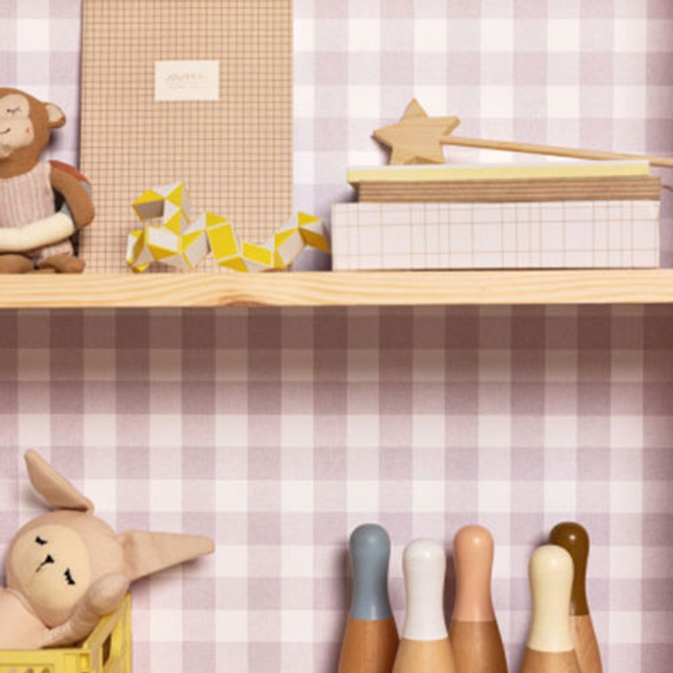 104420510 Victoria Let's Go Girls! Gingham Wallpaper By Caselio