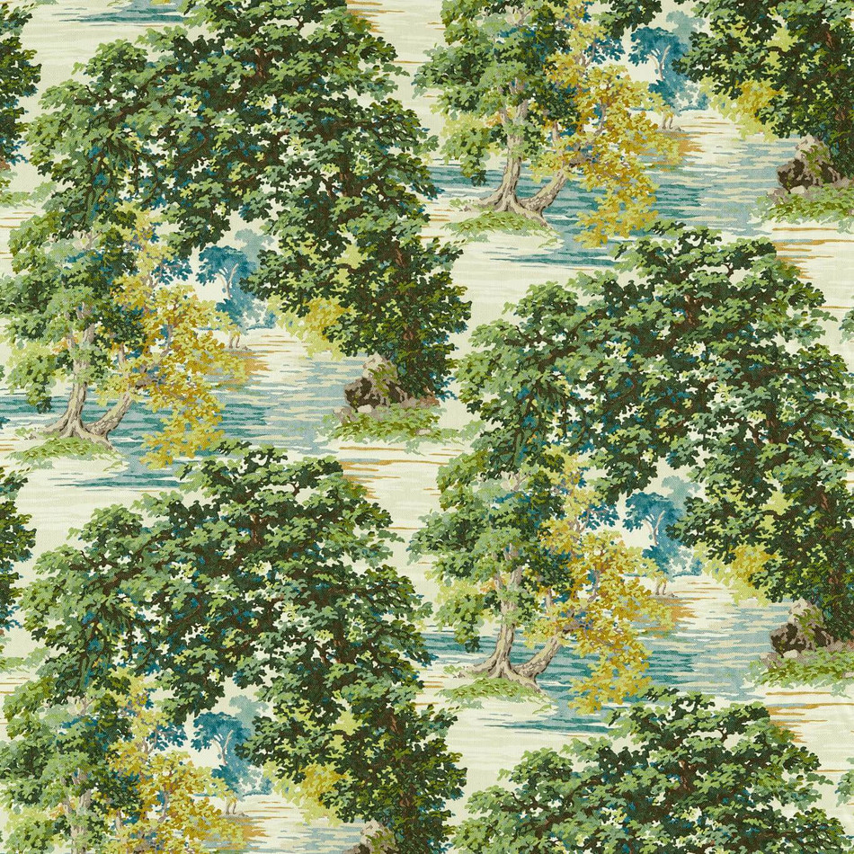 227070 Ancient Canopy Arboretum Sap Green Fabric by Sanderson