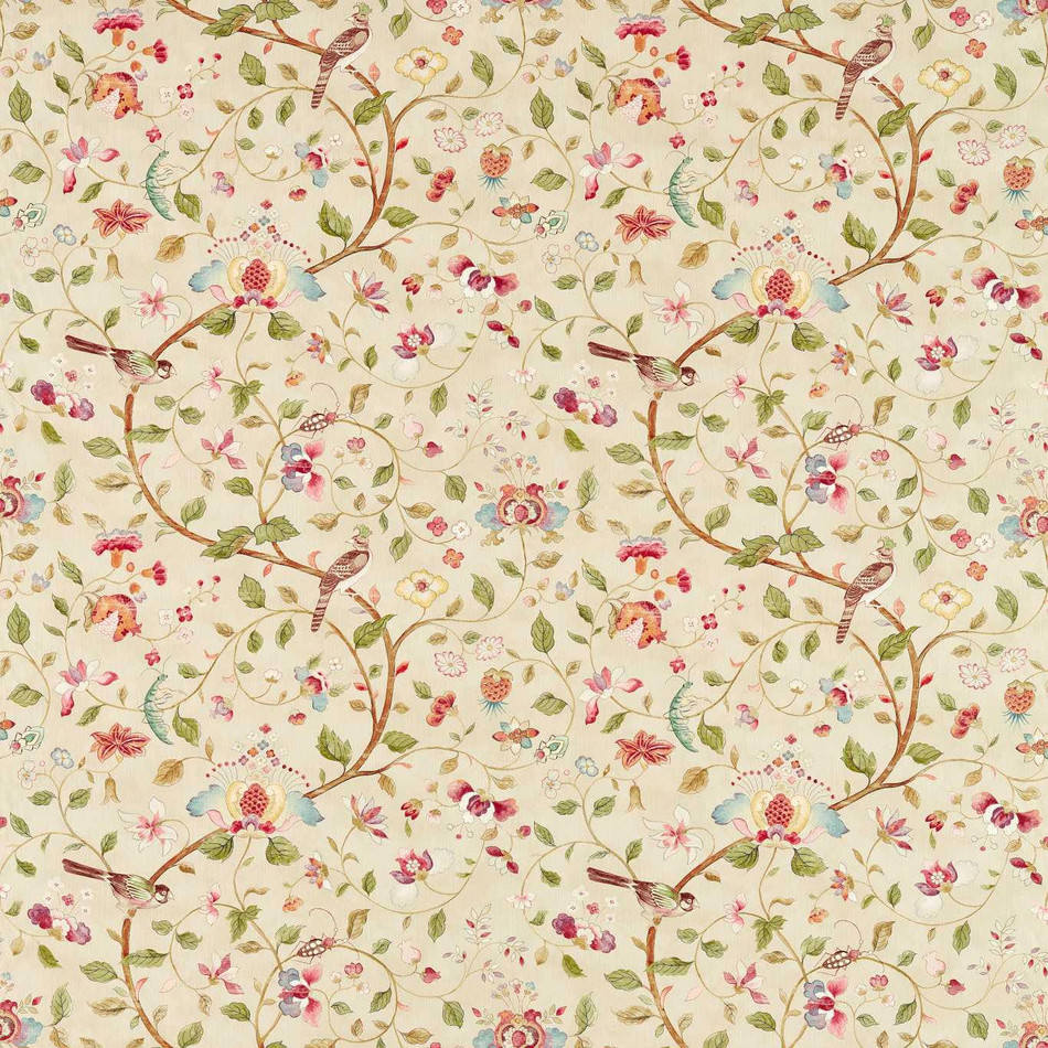 227068 Aril's Garden Arboretum Olive and Mulberry Fabric by Sanderson