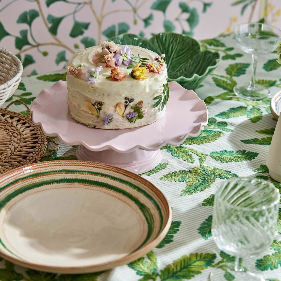 237321 Oaknut Stripe Arboretum Botanical Green Fabric by Sanderson 237321 Oaknut Stripe Arboretum Botanical Green Fabric by Sanderson