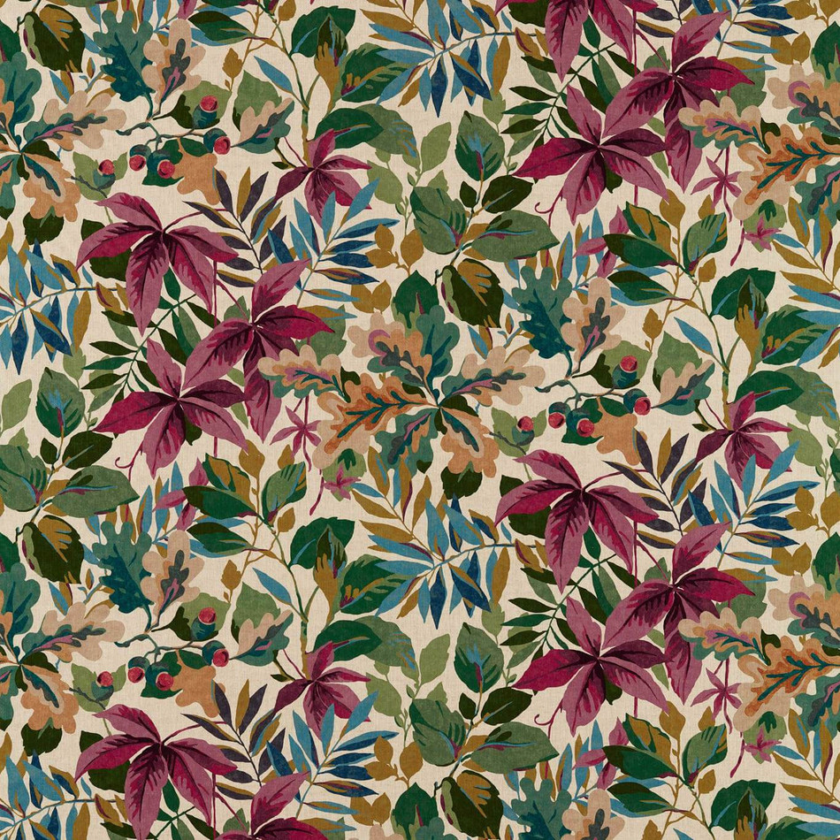 227057 Robin's Wood Arboretum Mulberry Fabric by Sanderson