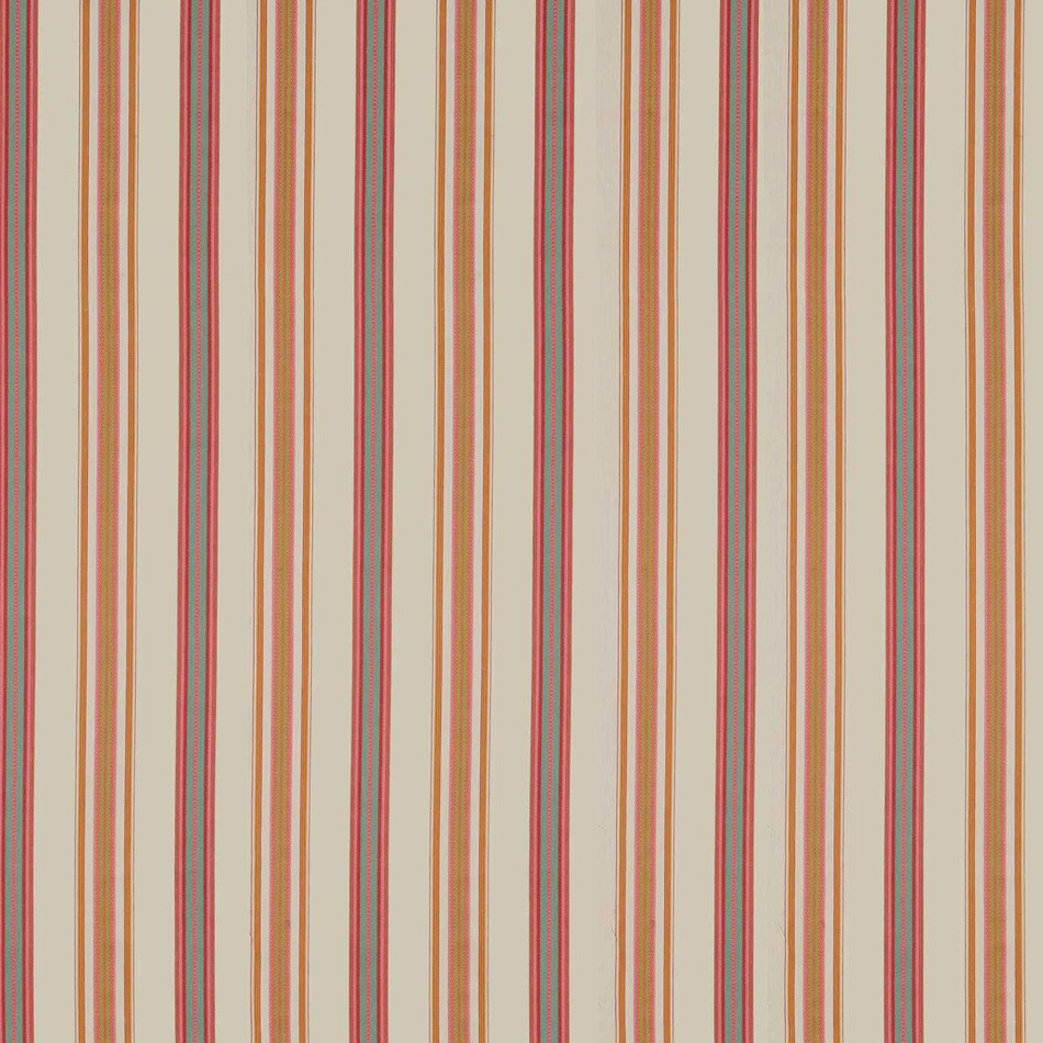 237329 Valley Stripe Arboretum Rowan Berry and Cream Fabric by Sanderson