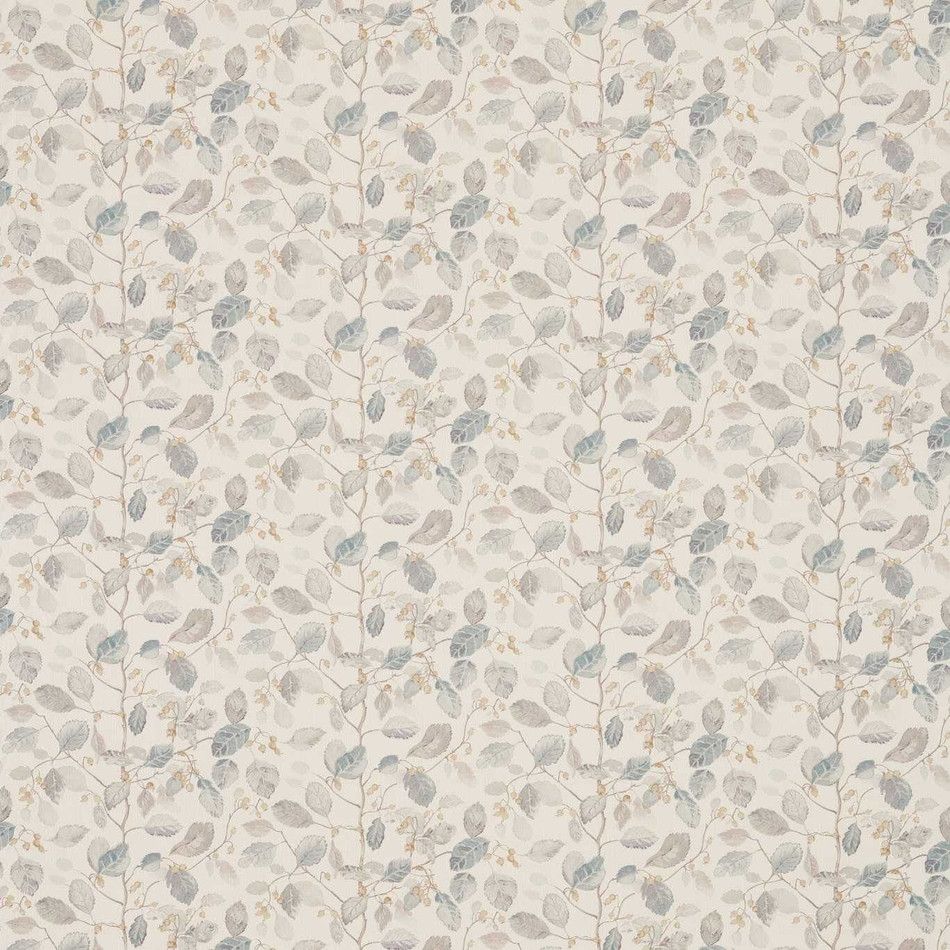 225531 Woodland Berries Arboretum Grey and Silver Fabric by Sanderson