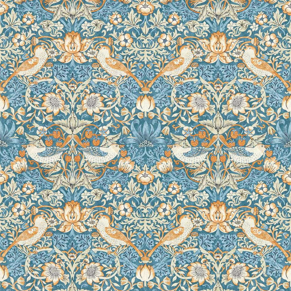 W0171/02 Strawberry Thief William Morris Designs Wallpapers By Clarke & Clarke