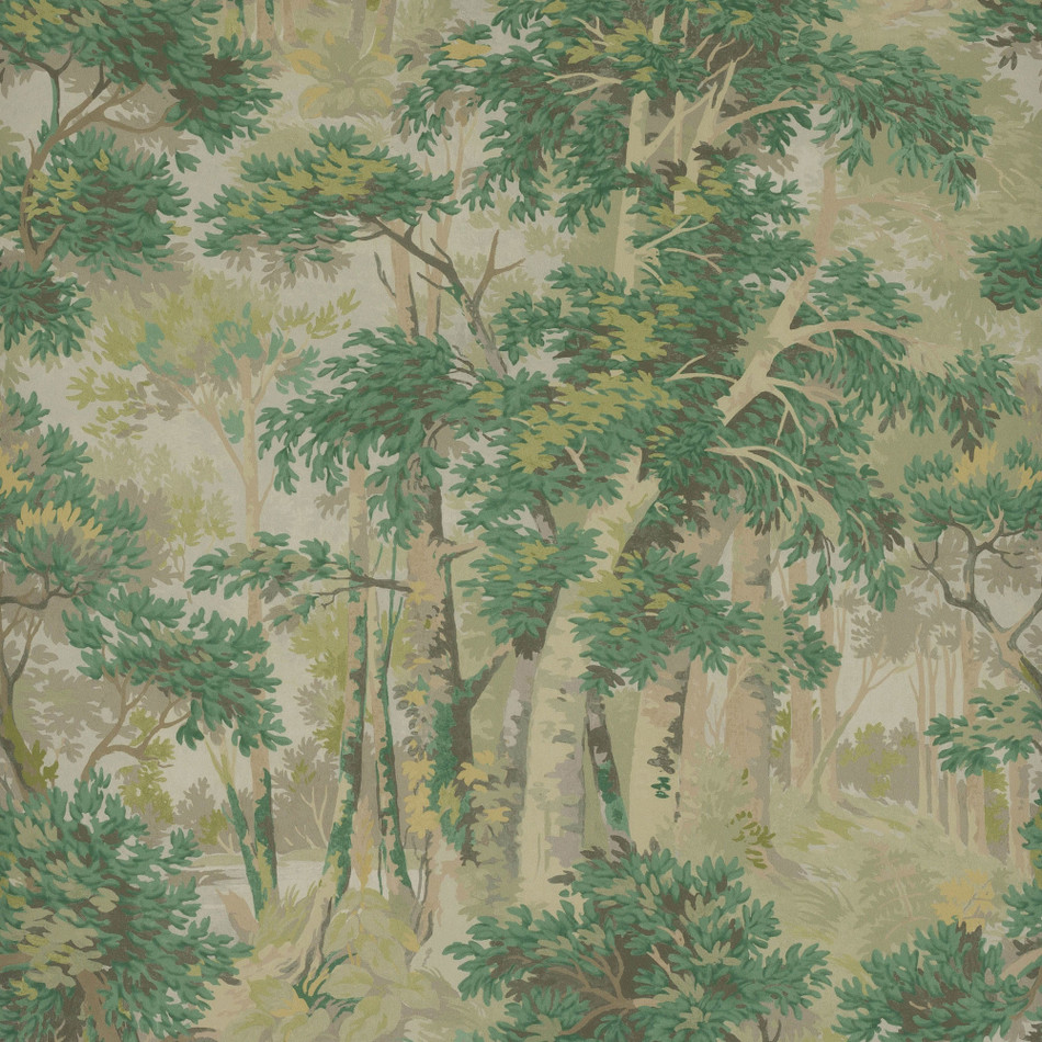 W7016-02 Arden Ashdown Leaf Green Wallpaper By Colefax and Fowler