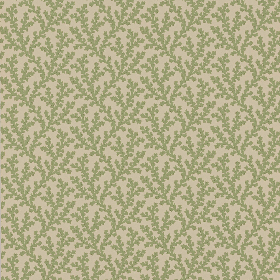 W7020-01 Sea Coral Ashdown Green Wallpaper By Colefax and Fowler