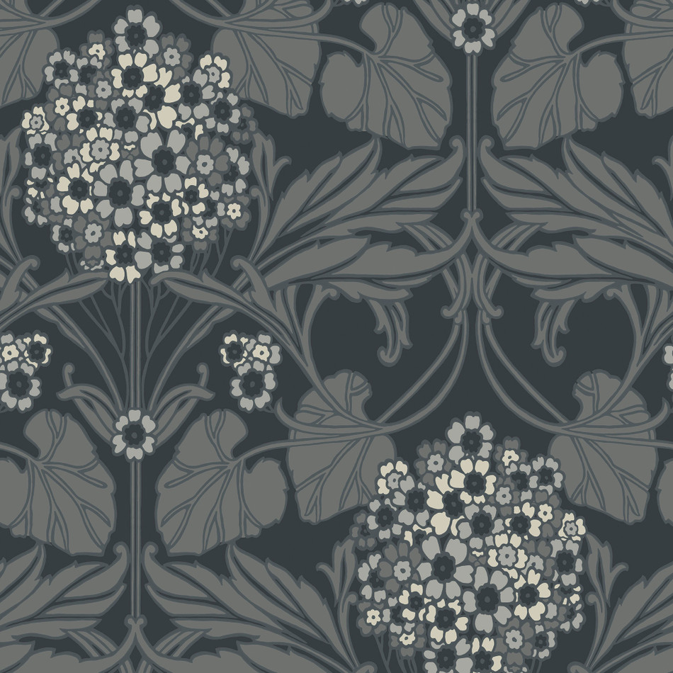 ET12120 Floral Hydrangea Arts and Crafts Wallpaper By Galerie