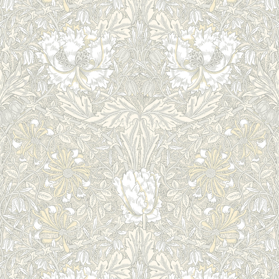 ET12605 Ogee Flora Arts and Crafts Wallpaper By Galerie