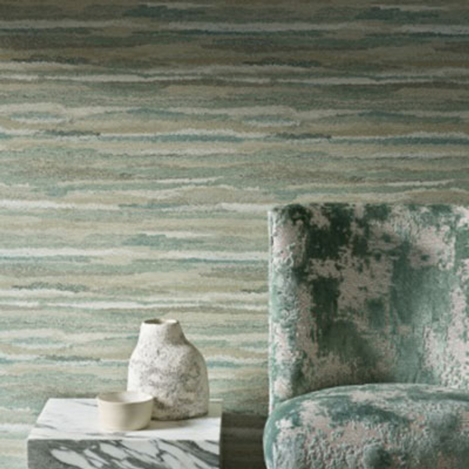 J8013-01 Lanata Azzura Slate/Taupe Wallpaper By Jane Churchill