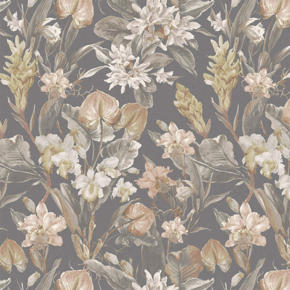 BE01509 Florence Bellagio Graphite Bloom Wallpaper By Sketch Twenty 3