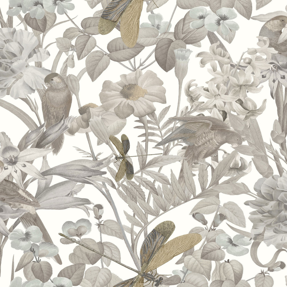 DYW0022 Paradise Discovery Smoke Grey Wallpaper By Sketch Twenty 3