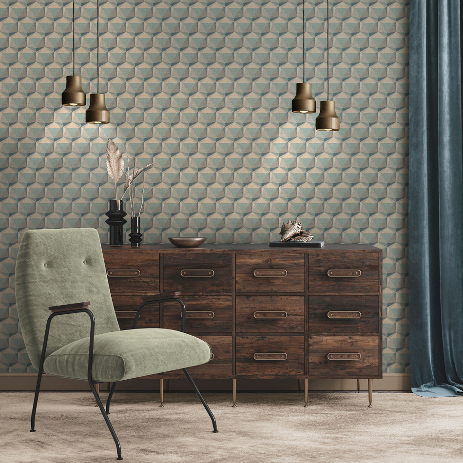 FS72042 Geometric Motif Fusion Wallpaper By Galerie FS72042 Geometric Motif Fusion Wallpaper By Galerie