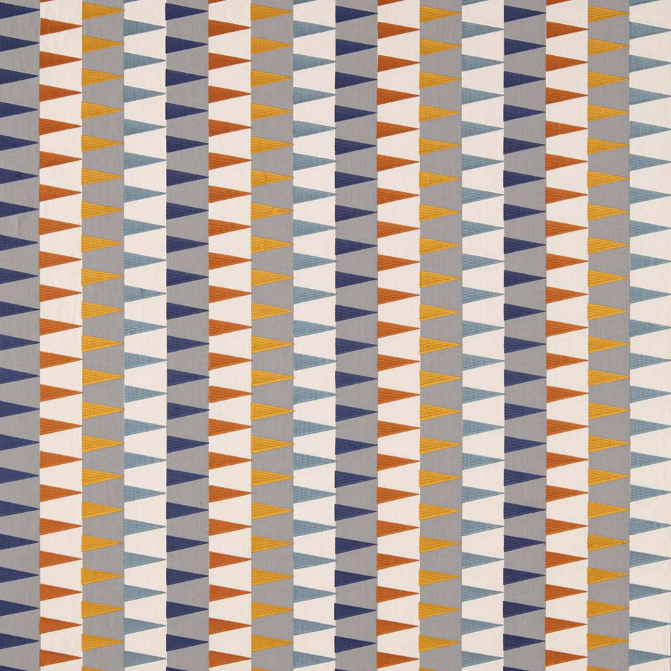 132013 Azul Colour 3 Rust Navy and Nordic Harlequin Fabric