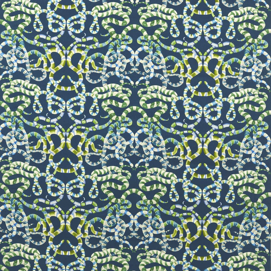 121139 Serpenti Velvet Colour 3 Onsen Emerald Azul Harlequin Fabric