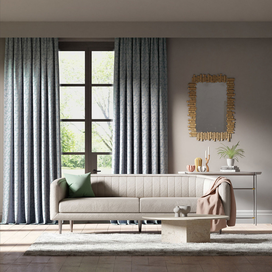 121135 Zori Colour 3 Cornflower Awakening Fabric by Harlequin 121135 Zori Colour 3 Cornflower Awakening Fabric by Harlequin