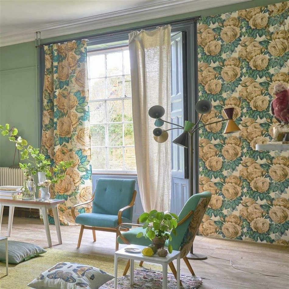 PJD6002/01 The Rose Picture Book Papers Sepia Wallpaper by John Derian PJD6002/01 The Rose Picture Book Papers Sepia Wallpaper by John Derian