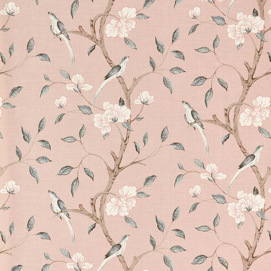 313045 Eleanora Print Tuscan Pink Wallpaper by Zoffany