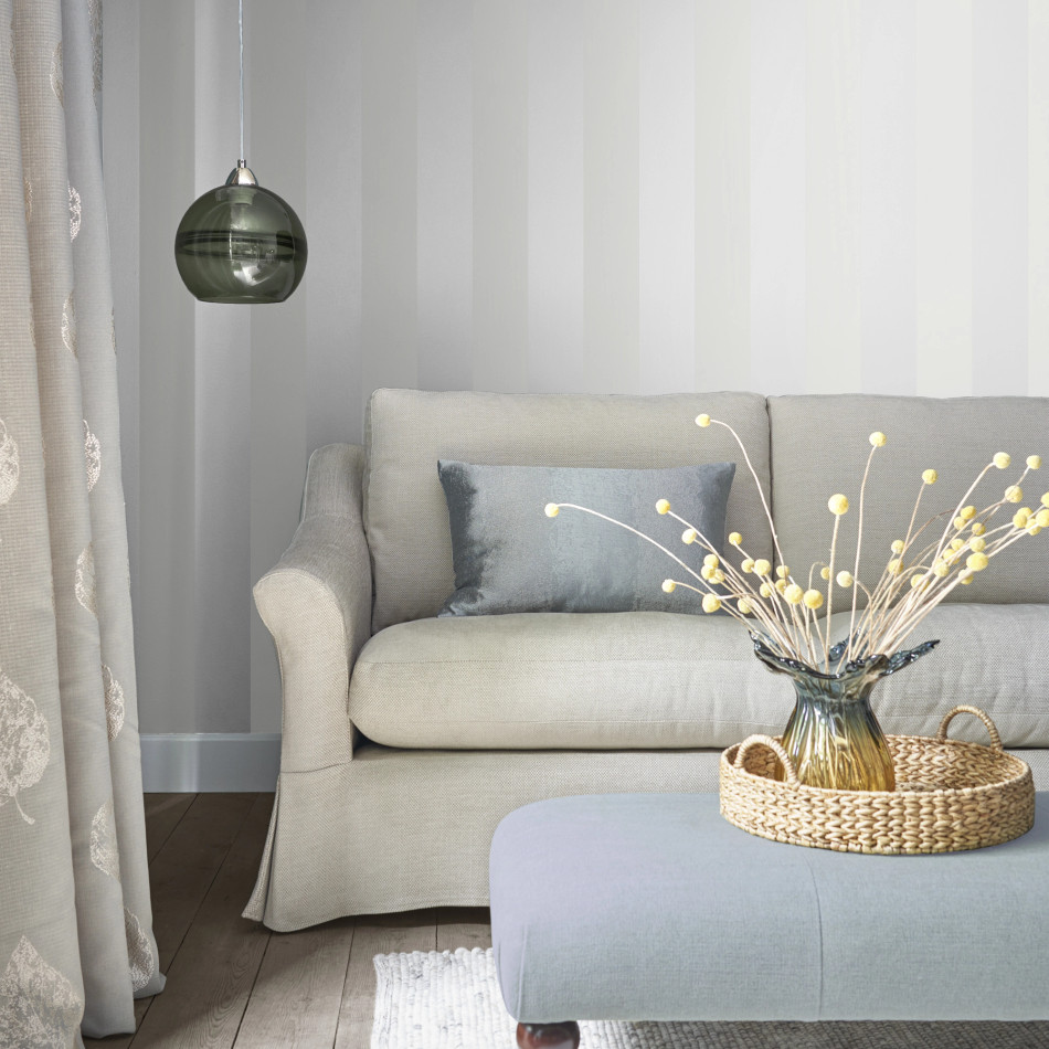 113336 Lille Pearlescent Stripe Wallpaper by Laura Ashley