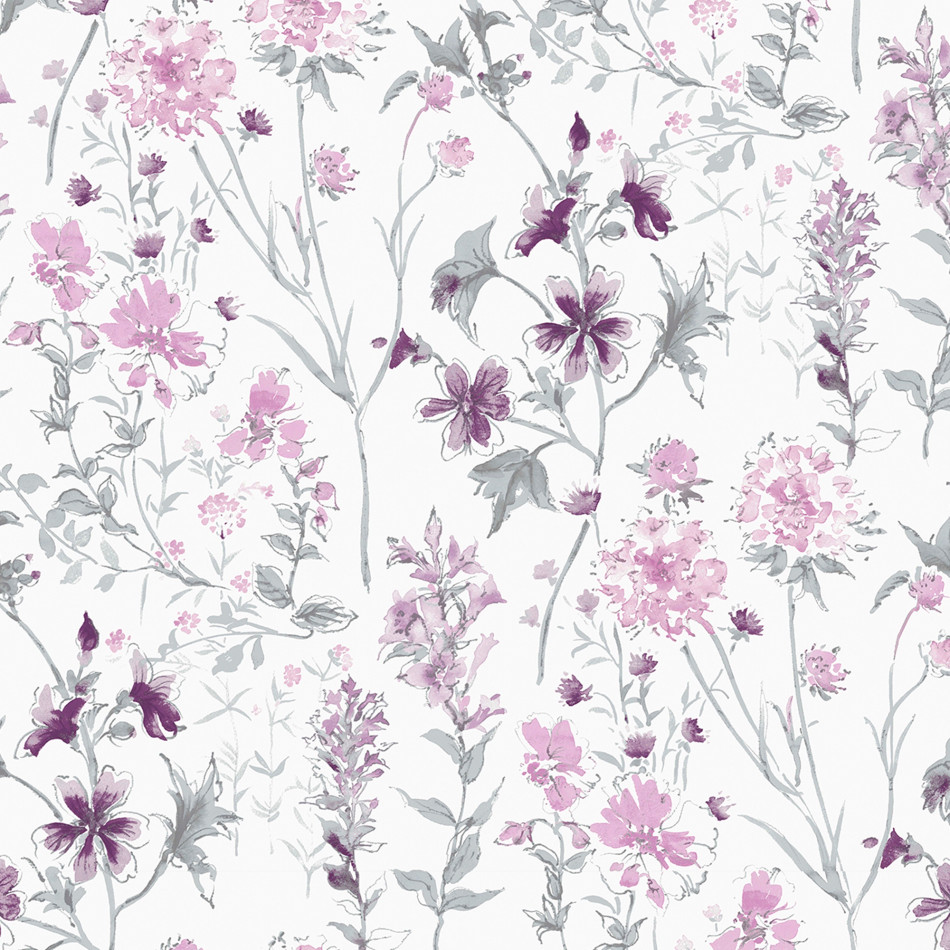 113362 Wild Meadow Iris Wallpaper by Laura Ashley