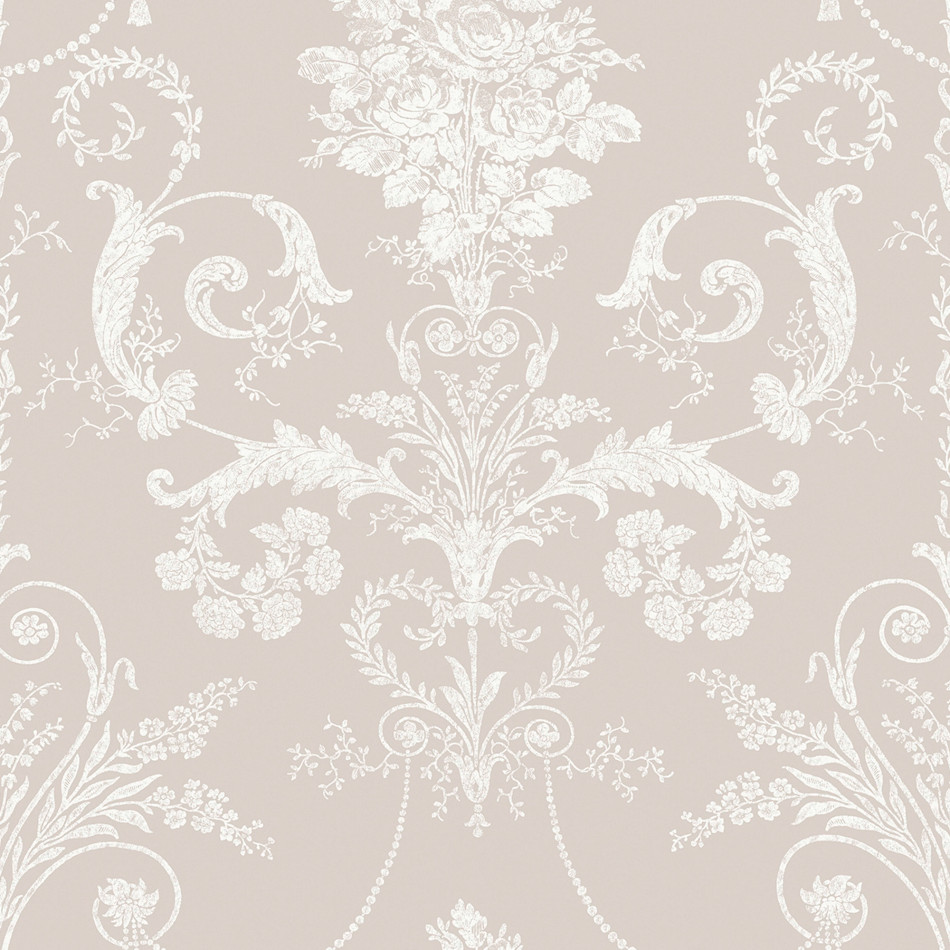 113378 Josette Dove Grey Wallpaper by Laura Ashley