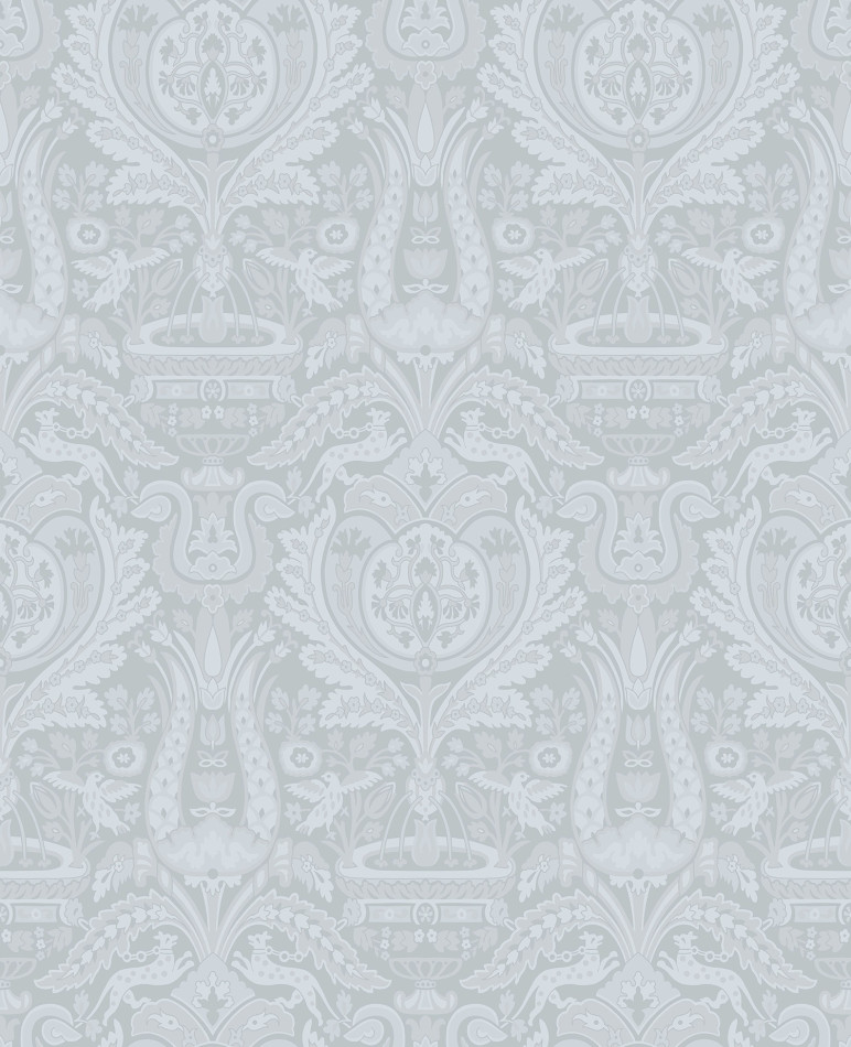 113410 Heraldic Damask Wallpaper by Laura Ashley