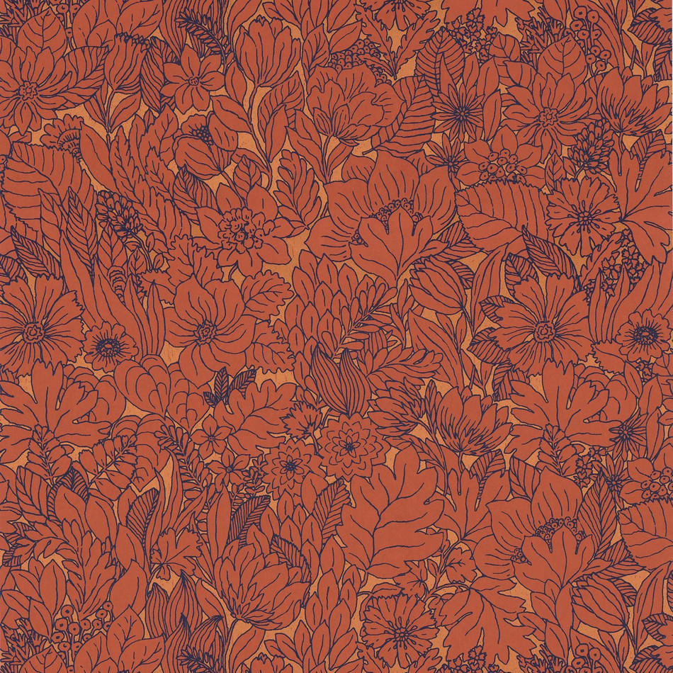 75111324 Dahlia Ete Indien Wallpaper by Casamance