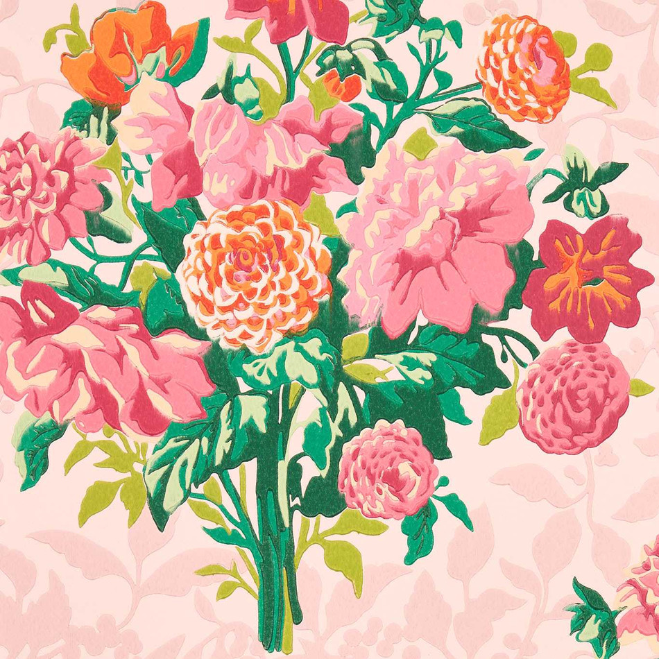 113056 Dahlia Bunch Sophie Robinson Wallpaper By Harlequin