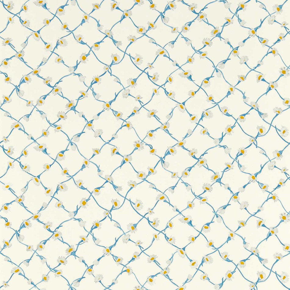 113044 Daisy Trellis Lapis Sophie Robinson Wallpaper By Harlequin