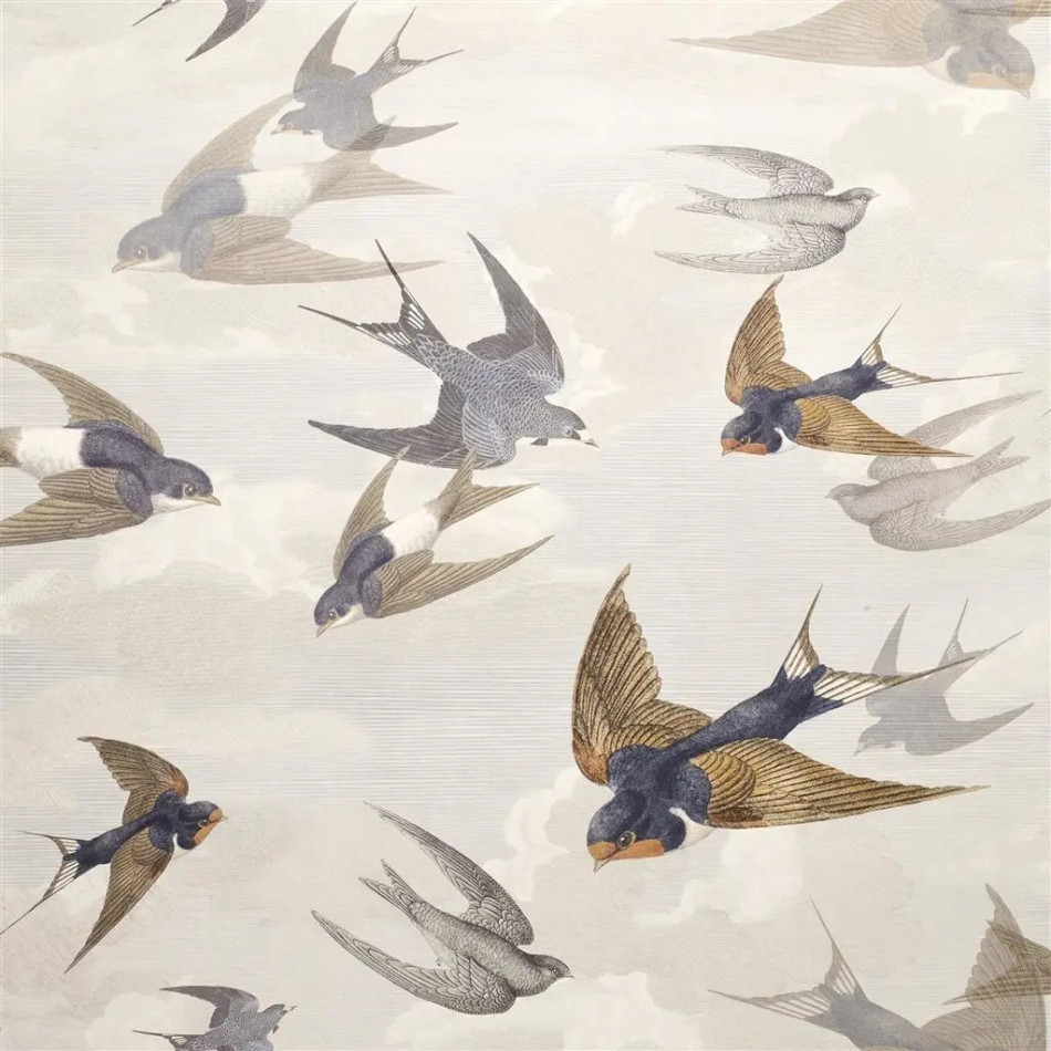 PJD6003/04 Chimney Swallows Picture Book II Papers Wallpaper by John Derian