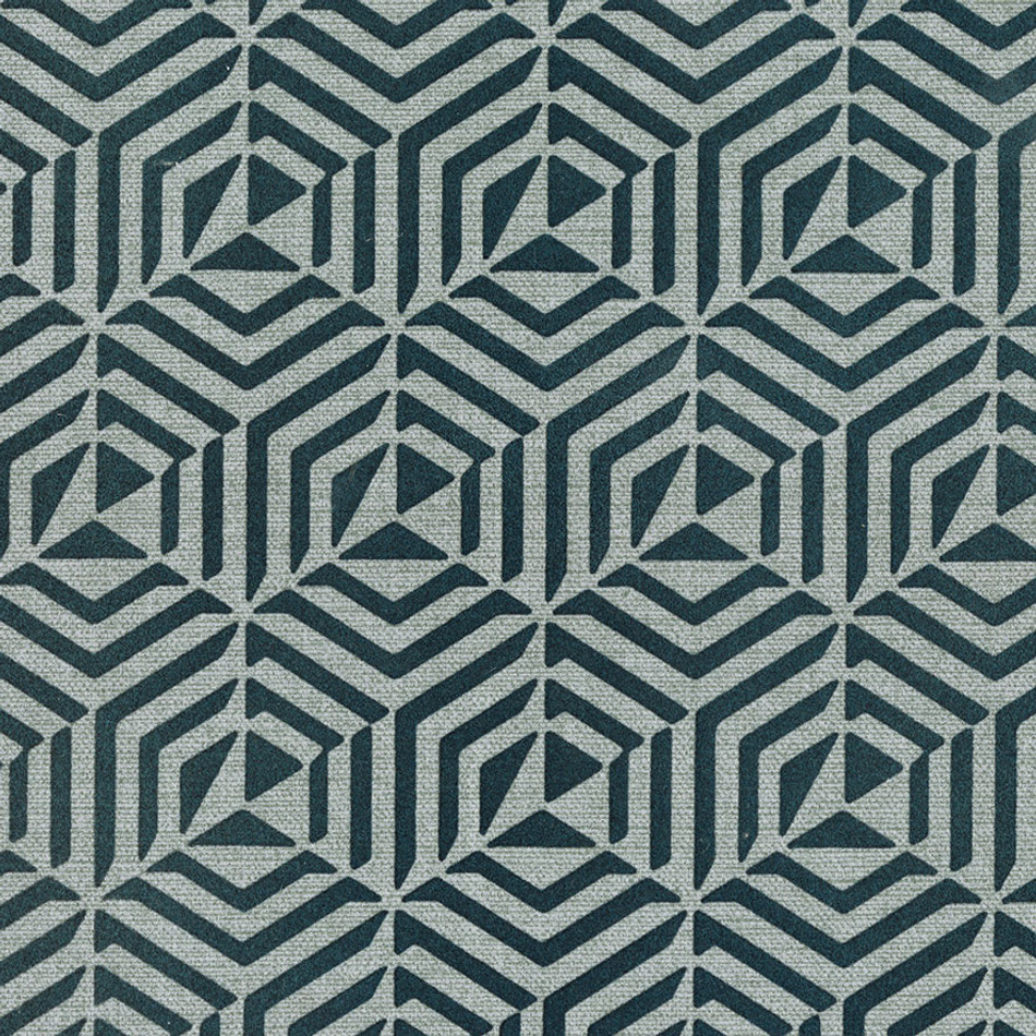 CH01300 Architect Flock Chelsea Teal Wallpaper By Sketch Twenty 3