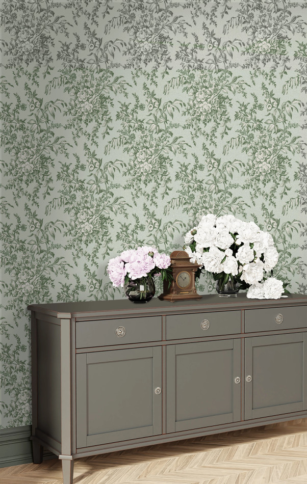 114899 Picardie Sage Wallpaper by Laura Ashley