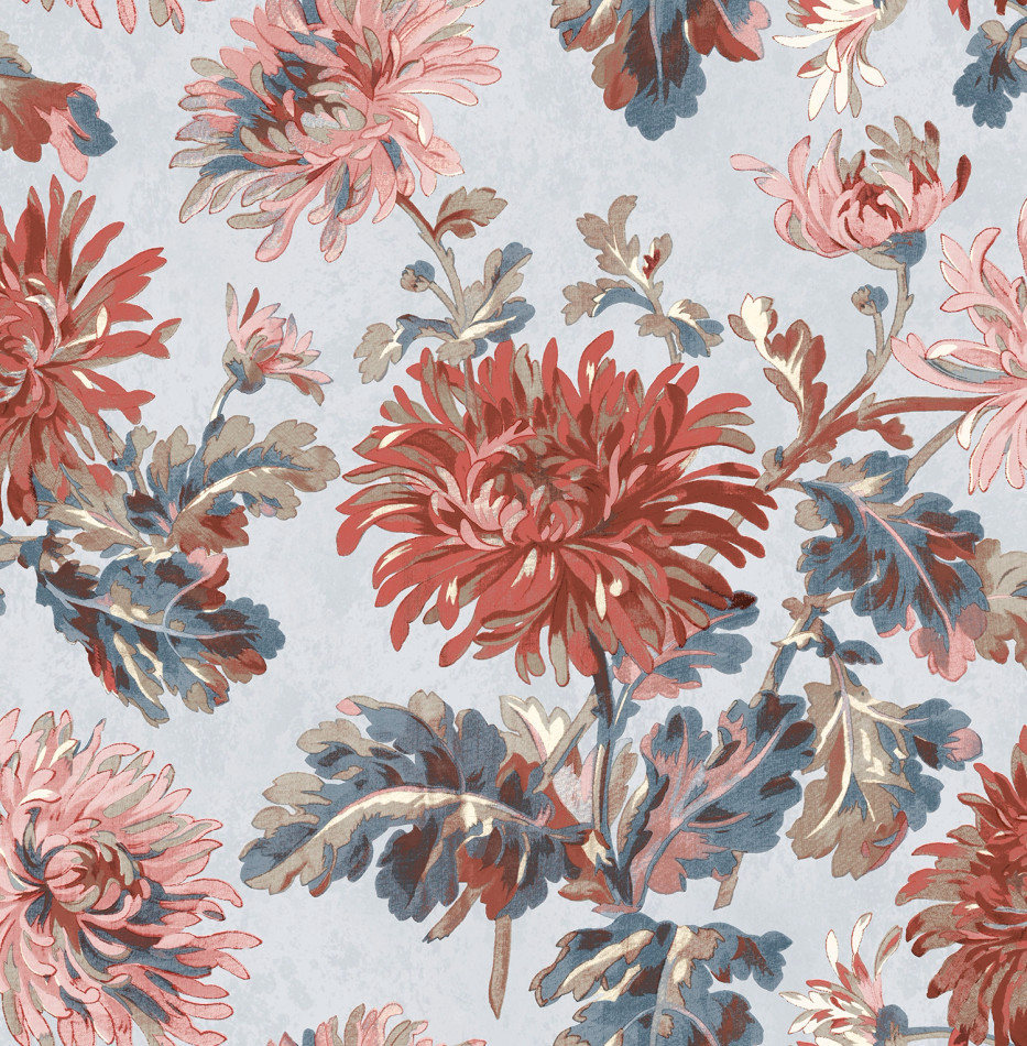 114912 Maryam Crimson Wallpaper by Laura Ashley