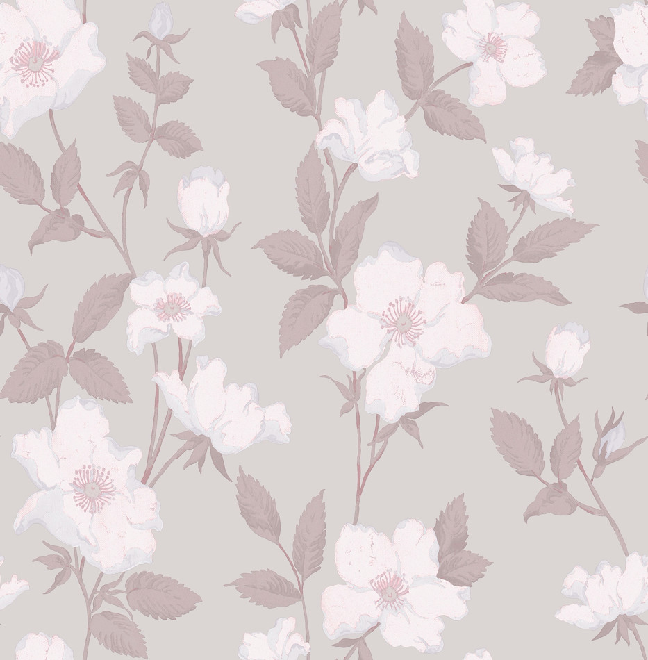 114918 Fleurir Sugared Violet Wallpaper by Laura Ashley