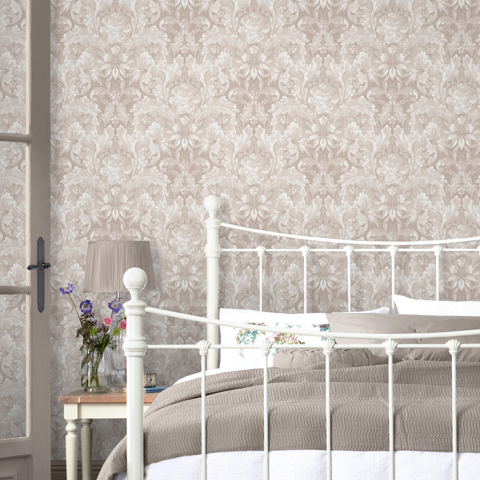 119843 Apolline Dove Grey Wallpaper by Laura Ashley