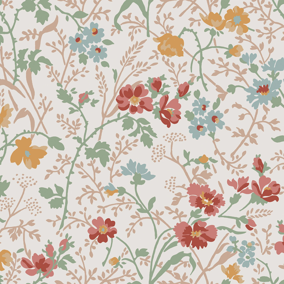 121082 Shropshire Posy Antique Pink Wallpaper by Laura Ashley