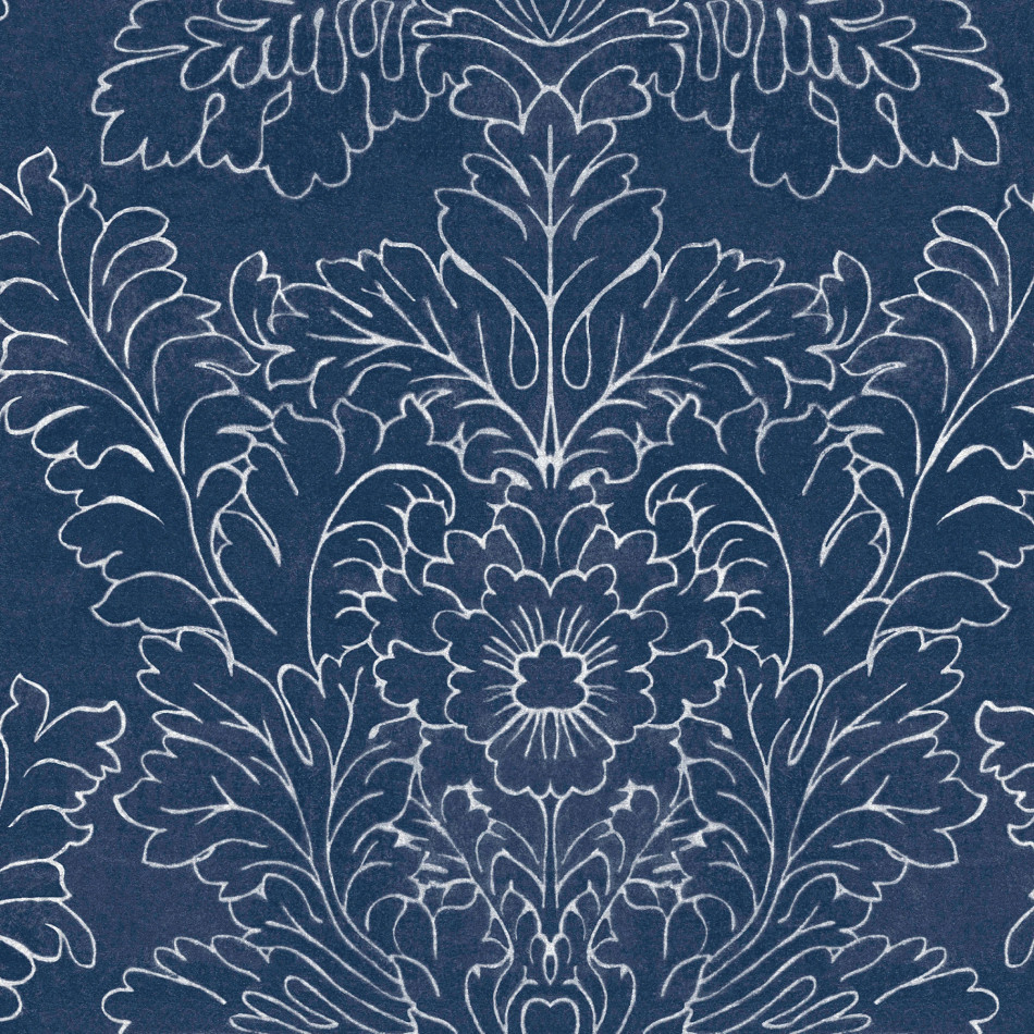 119852 Silchester Midnight Seaspray Blue Wallpaper by Laura Ashley