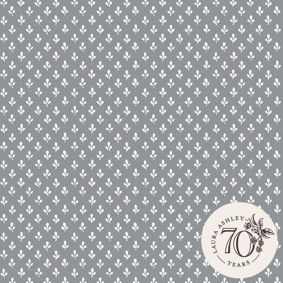 119861 Trefoil Slate Grey Wallpaper by Laura Ashley