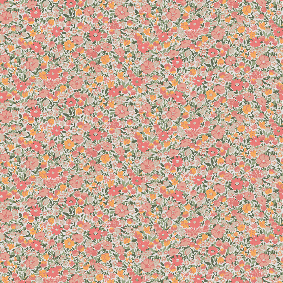 121076 Loveston Coral Pink Wallpaper by Laura Ashley