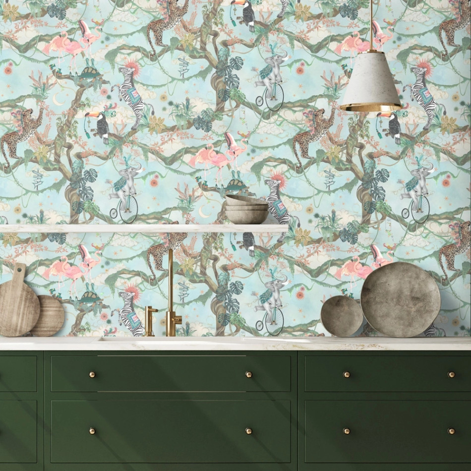 BMCF003/01B Balancing Act Green Sky Wallpaper by Brand McKenzie BMCF003/01B Balancing Act Green Sky Wallpaper by Brand McKenzie