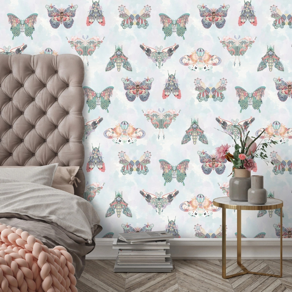 BMCF003/02D Butterfly Effect Pink Multi Wallpaper by Brand McKenzie BMCF003/02D Butterfly Effect Pink Multi Wallpaper by Brand McKenzie