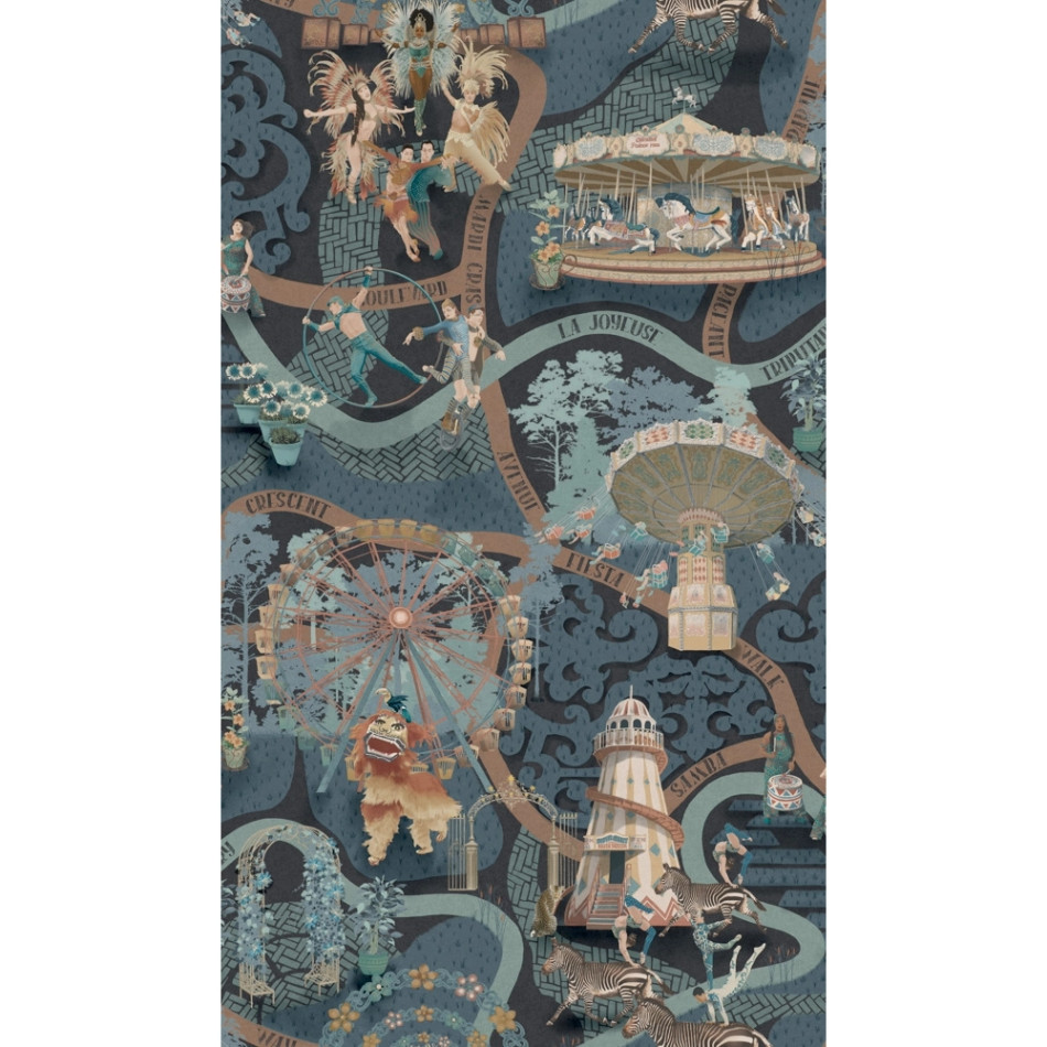 BMCF003/03C Carnival Map Jade Wallpaper by Brand McKenzie BMCF003/03C Carnival Map Jade Wallpaper by Brand McKenzie