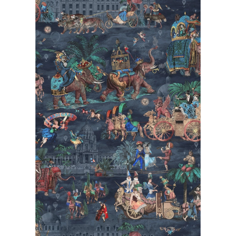 BMCF003/05A Fiesta Coral Midnight Wallpaper by Brand McKenzie BMCF003/05A Fiesta Coral Midnight Wallpaper by Brand McKenzie