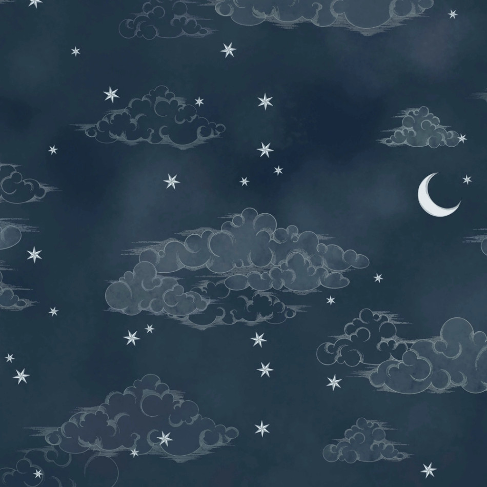 BMCF003/10C Starry Clouds Nightfall Wallpaper by Brand McKenzie