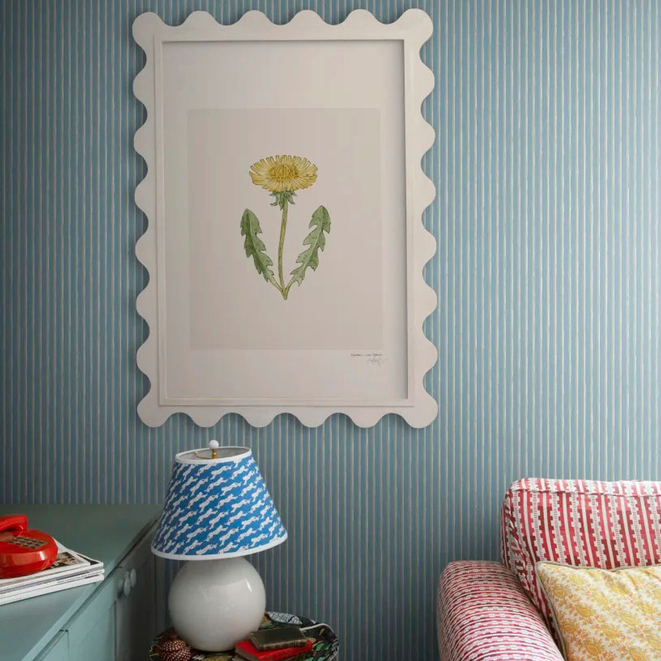 S10143 Brita Huset I Solen Sky Blue Wallpaper By Sandberg