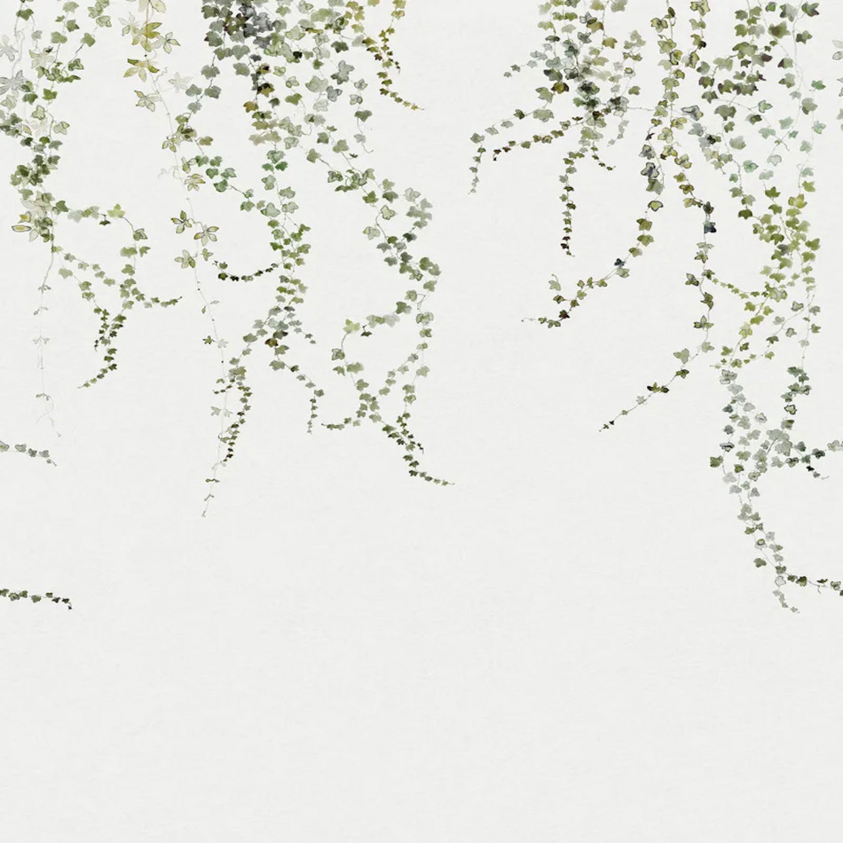 640-04 Aralia Huset I Solen Moss Green Wallpaper By Sandberg