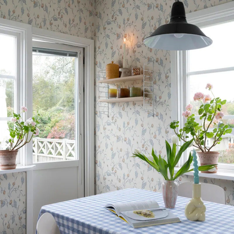 S10148 Elmire Huset I Solen Soft Blue Wallpaper By Sandberg S10148 Elmire Huset I Solen Soft Blue Wallpaper By Sandberg