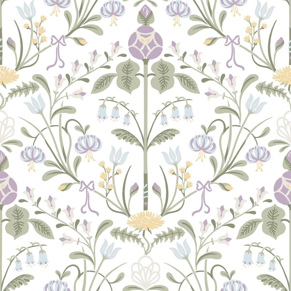 S10154 Till Carl Huset I Solen Lilac Wallpaper By Sandberg