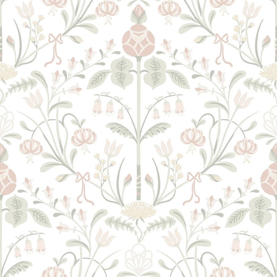 S10156 Till Carl Huset I Solen Powder Pink Wallpaper By Sandberg