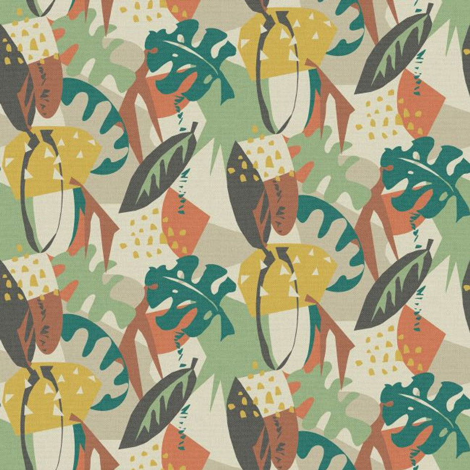 W7852-02 Zylina Irisa Terracotta and Teal Wallpaper by Osborne & Little