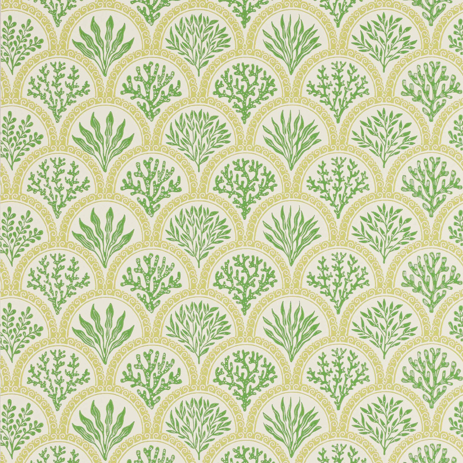 J186W-02 Coralli Innis Green Wallpaper By Jane Churchill